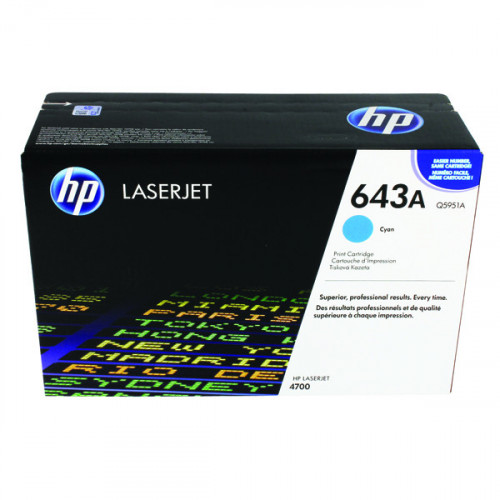 HP 643A LASERJET TONER CYAN Q5951A