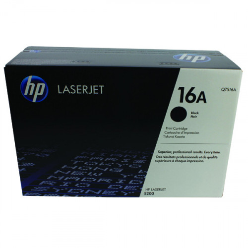 HP 16A Black Laserjet Toner Cartridge Q7516A