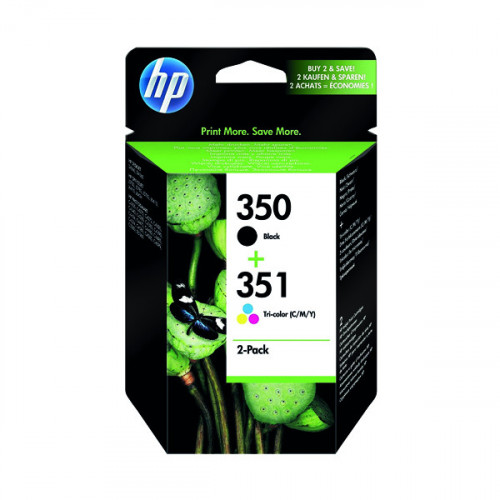 HP 350/351 Black /Cyan/Magenta/Yellow Ink Cartridges (Pack of 2) SD412EE
