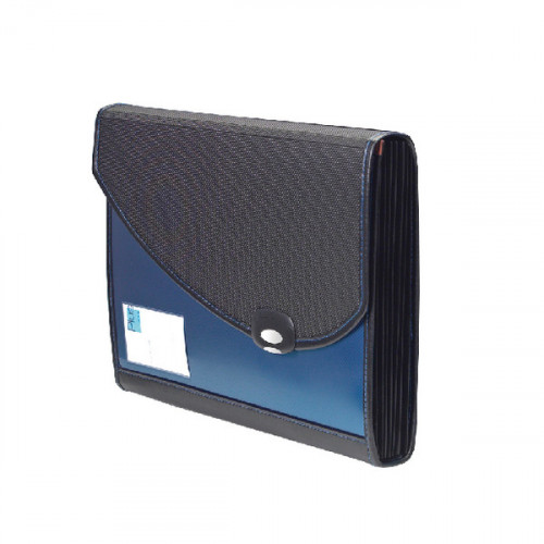 Rapesco Designer Expanding File 7-Part Polypropylene A4 Plus Blue 0679