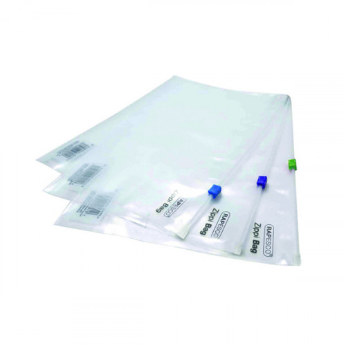 RAPESCO A4 ZIP BAG PLST ZIP 079 PK25