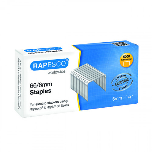 Rapesco 66/6mm Staples Chisel Point (Pack of 5000) S66600Z3