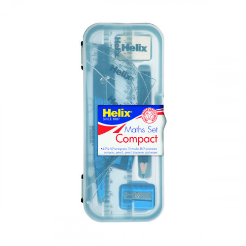 Helix Maths Set Pack of 12 (Handy Plastic Case) A54000