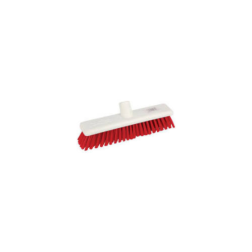 Hygiene Broom Head, Red - Stiff 275mm (11") per Each