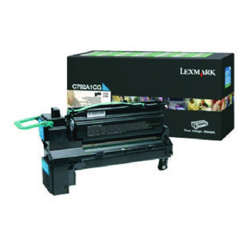 Lexmark C792 Cyan Return Program Toner Cartridge C792A1CG