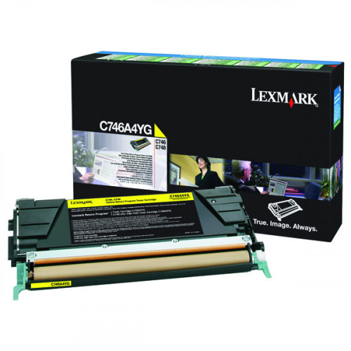 Lexmark C746 Yellow Return Program Toner Cartridge C746A1YG