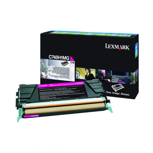 Lexmark C748 Magenta High Yield Return Program Toner C748H1MG