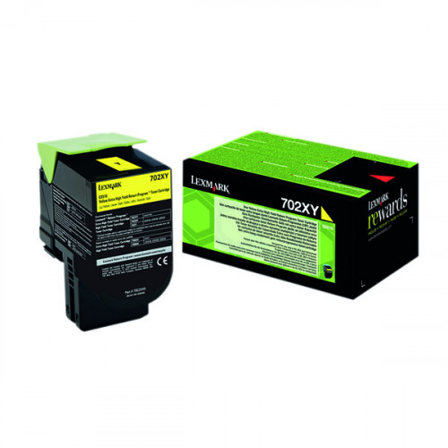 Lexmark 702XY Yellow Extra High Yield Toner Cartridge 70C2XY0