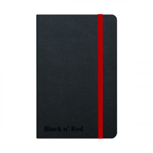 Black n' Red Casebound Hardback Notebook A6 Black 400033672
