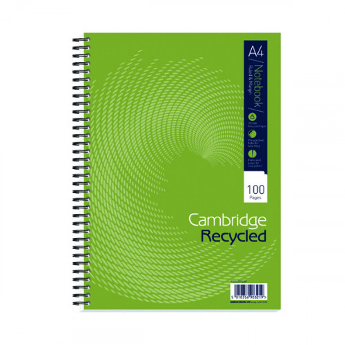 CAMBRIDGE RECYCLED NOTEBOOK A4 PK5