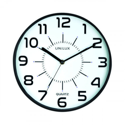 UNILUX POP BATTERY CLOCK BLACK