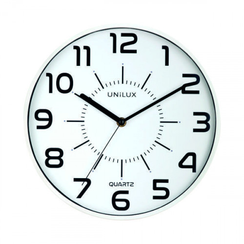 Unilux Pop Battery Clock White 400094282