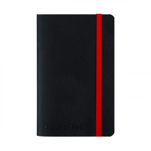 BLACK N RED SOFT COVER NOTEBOOK A6
