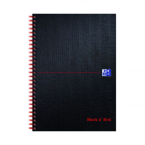 Black n' Red Ruled Wirebound Notebook 140 Pages B5 (Pack of 5) JD31641