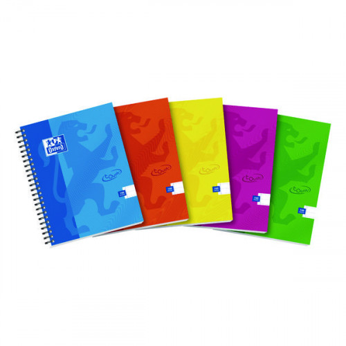 OXFORD TOUCH HB NOTEBOOK A5 ASST PK5
