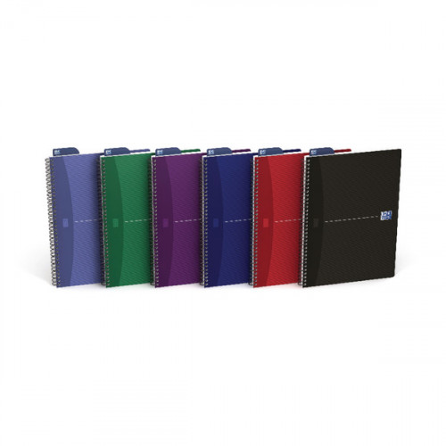 Oxford Card Cover Wirebound Notebook A4 Assorted (Pack of 5) 100105331