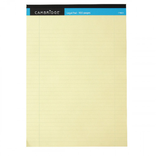 CAMBRIDGE LEGAL MEMO PAD 100P YLLW