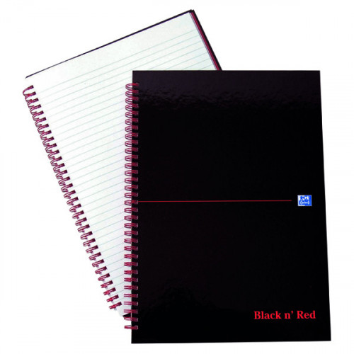 BLACK N RED WIRE HB NOTEBOOK A4 PK5
