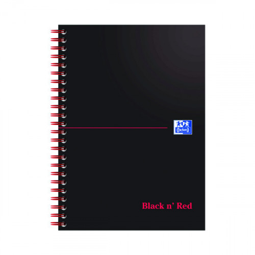 BLACK N RED WIRE RULE NOTEBK A5 PK10
