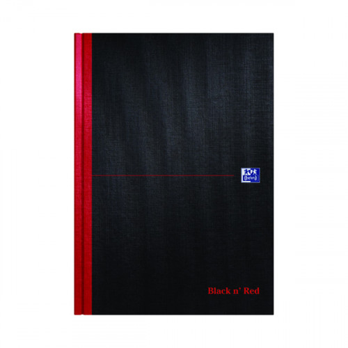 Black n' Red Narrow Ruled Casebound Hardback Notebook A4 (Pack of 5) 100080474