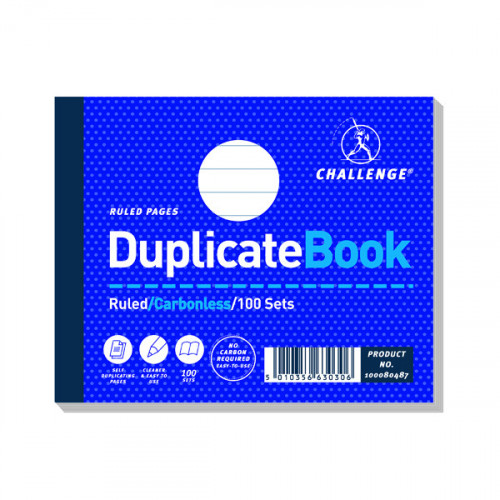 CHALLENGE DUP BOOK 105X130MM PK5