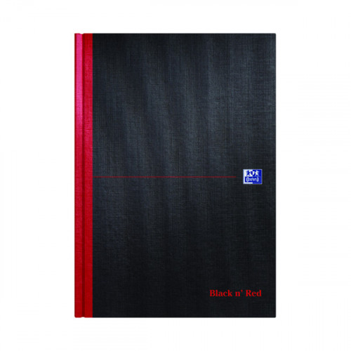 BLACK N RED HB PLAIN NOTEBOOK A4 PK5