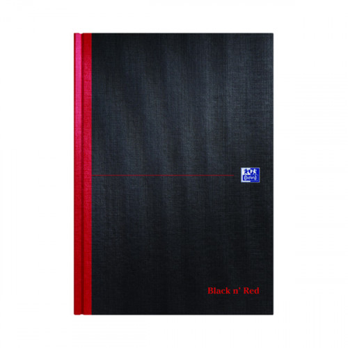 Black n Red A4 Casebound Hardback Double Cash Book 192 Pages (Pack of 5) 100080514