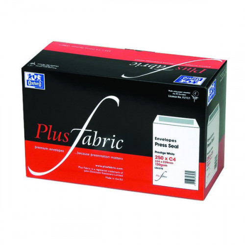 PLUS FAB WHT ENV C4 WNW 120G BX250