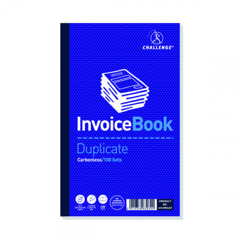 Challenge Carbonless Duplicate Invoice Book 100 Sets 210x130mm (Pack of 5) 100080526