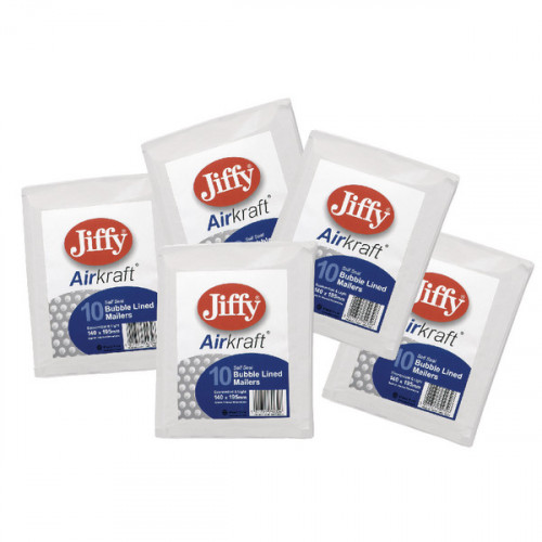 Jiffy Airkraft Bag Size 0 140x195mm White JL-0 (Pack of 10) 04889