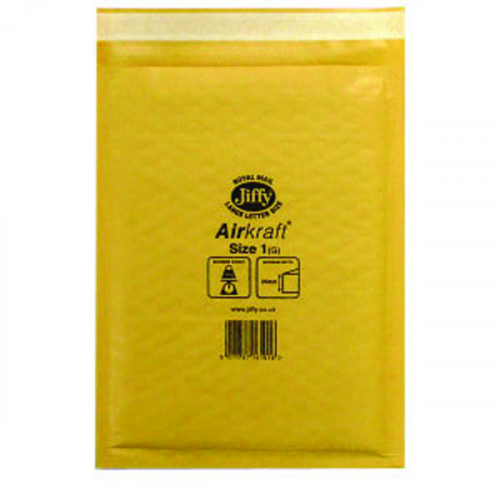 Jiffy AirKraft Bag Size 1 170x245mm Gold GO-1 (Pack of 10) MMUL04603