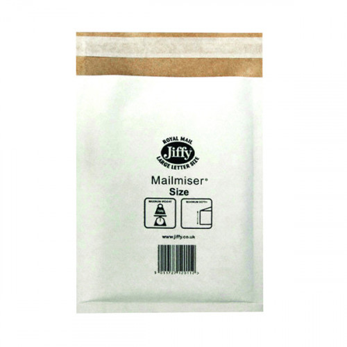 Jiffy Mailmiser Size 4 240x320mm White MM-4 (Pack of 50) JMM-WH-4