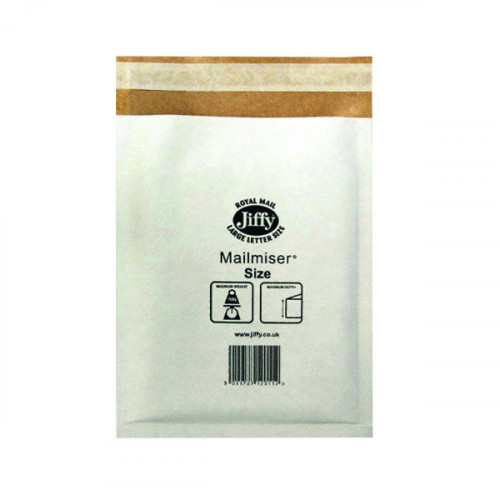 Jiffy Mailmiser Size 5 260x345mm White MM-5 (Pack of 50) JMM-WH-5