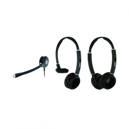 JPL Radius Aero 2-in1 Convertible Monaural/Binaural Headset And Microphone NC Bundle AEROTRIPBUNDLE