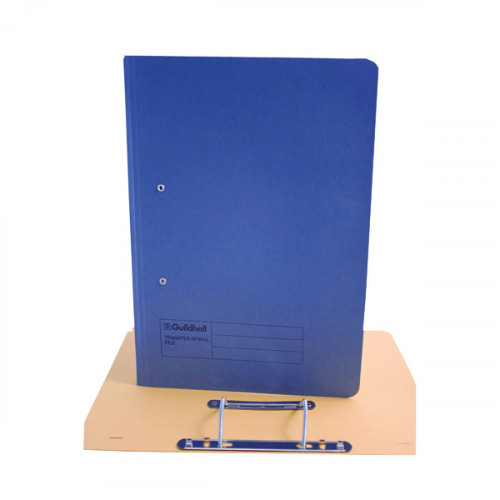 Exacompta Guildhall Transfer File 285gsm Foolscap Blue (Pack of 25) 346-BLUZ