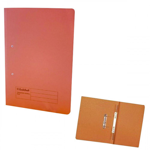 Exacompta Guildhall Transfer File 285gsm Foolscap Orange (Pack of 25) 346-ORGZ