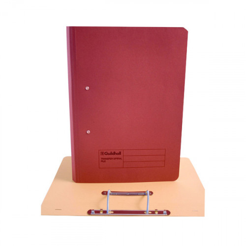 Exacompta Guildhall Transfer File 285gsm Foolscap Red (Pack of 25) 346-REDZ