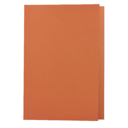 Guildhall Square Cut Folder Mediumweight Foolscap Orange (Pack of 100) FS250-ORGZ