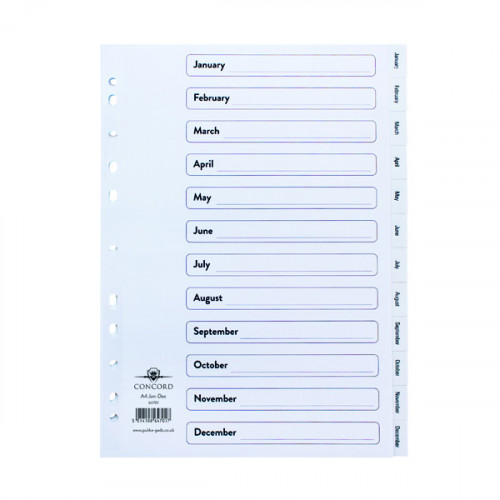 CONCORD PP JAN DEC A4 INDEX WHT