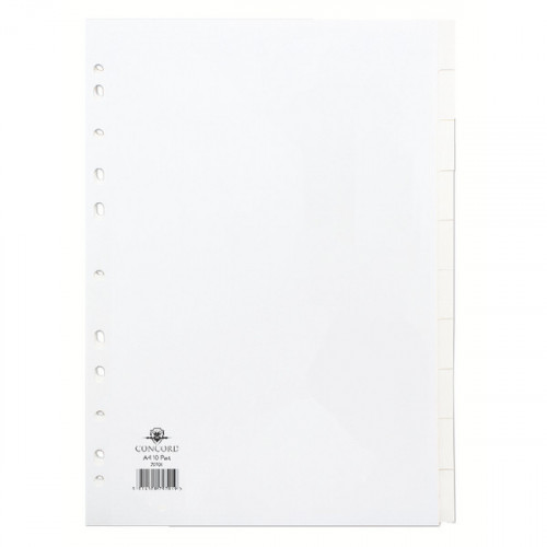 Concord Divider 10-Part A4 150gsm White 79701/97