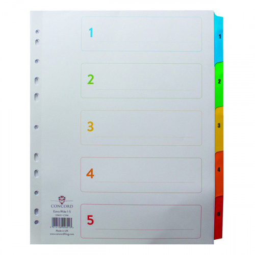 CONCORD INDEX 1-5 A4 EW MULTICOLOUR
