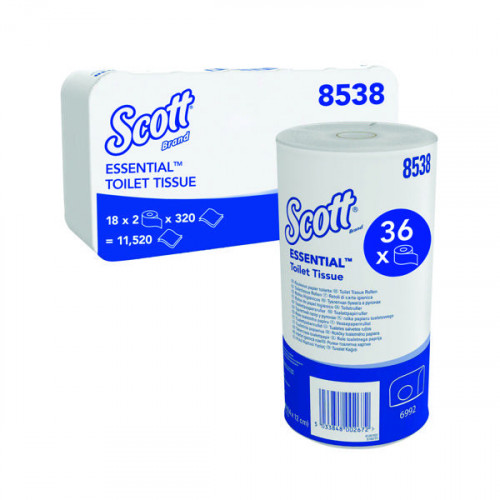Scott 2-Ply Performance Toilet Roll 320 Sheets (Pack of 36) 8538