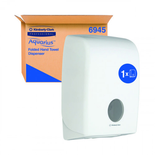 Aquarius Folded Hand Towel Dispenser White 6945