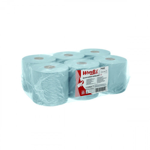 Wypall L10 Roll Control Wiper Blue 400 Sheets (Pack of 6) 7492