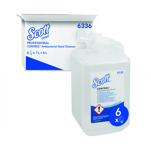 SCOTT ANTIBAC HAND SOAP RFL 1L PK6