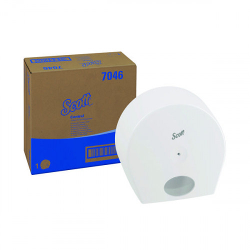 Scott Control Toilet Tissue Dispenser White (For use with 8569 Scott Control Toilet Tissue) 7046