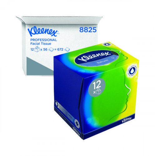 KLEENEX FACIAL TISSUE CUBE PK12 WHT