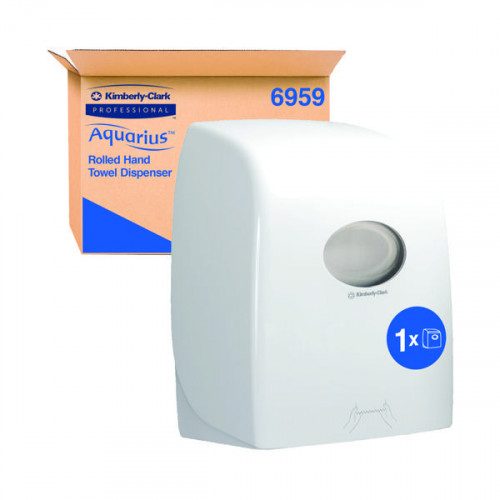 Aquarius Rolled Hand Towel Dispenser White 6959