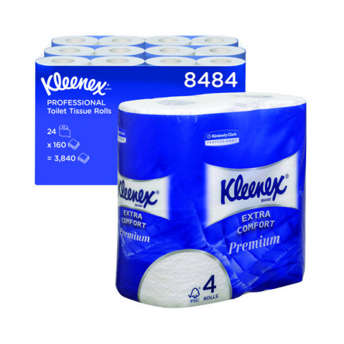 Kleenex 4-Ply Quilted Toilet Roll (Pack of 24) 8484