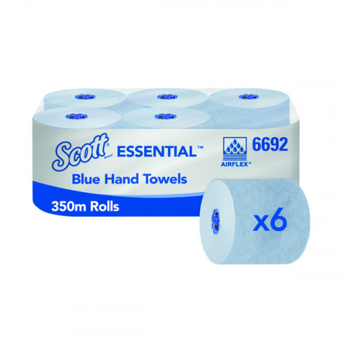 SCOTT ESS ROLL HAND TWL 350M BLU PK6